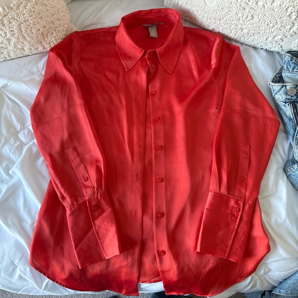 gorgeous silk blouse 🧡